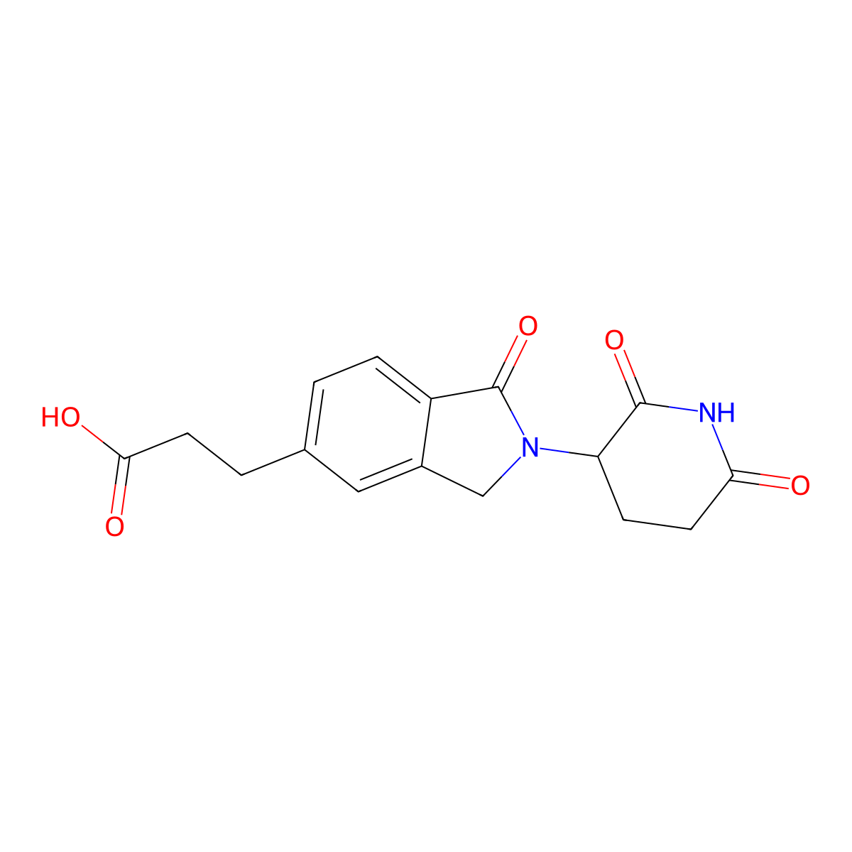 3-[2-(2,6-dioxopiperidin-3-yl)-1-oxo-2,3-dihydro-1H-isoindol-5-yl]propanoic acid molecular structure, CAS 2703760-58-9