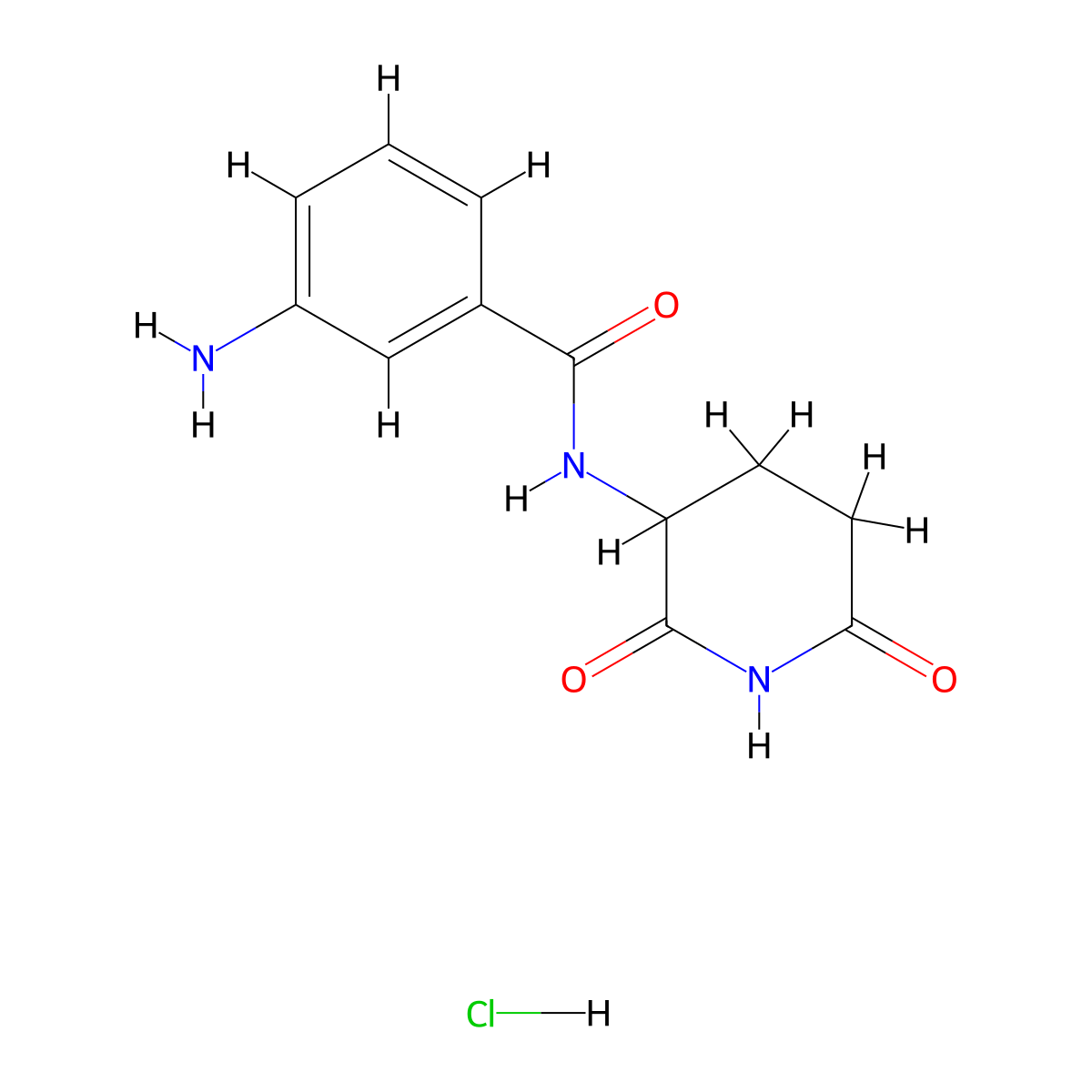3-amino-N-(2,6-dioxopiperidin-3-yl)benzamide hydrochloride molecular structure, CAS 2703760-90-9