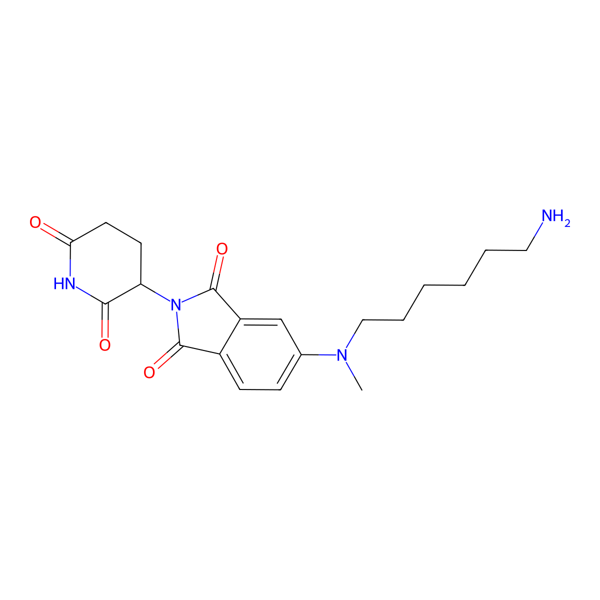 5-[6-Aminohexyl(methyl)amino]-2-(2,6-dioxo-3-piperidyl)isoindoline-1,3-dione molecular structure, CAS 2703762-33-6
