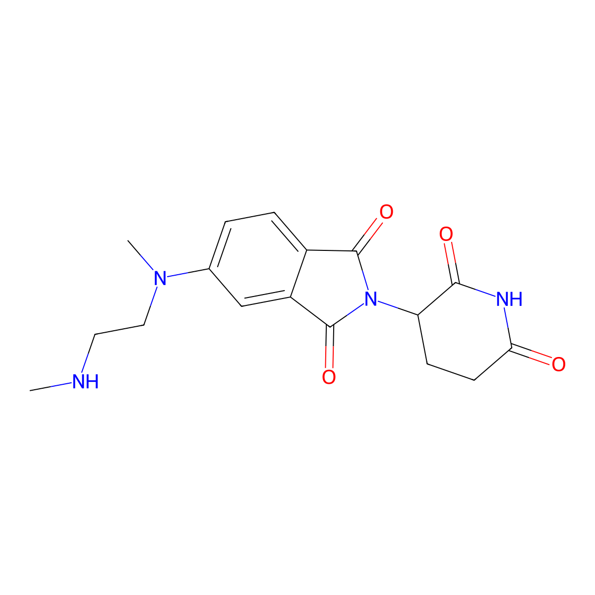 2-(2,6-Dioxo-3-piperidyl)-5-[methyl-[2-(methylamino)ethyl]amino]isoindoline-1,3-dione molecular structure, CAS 2703762-40-5