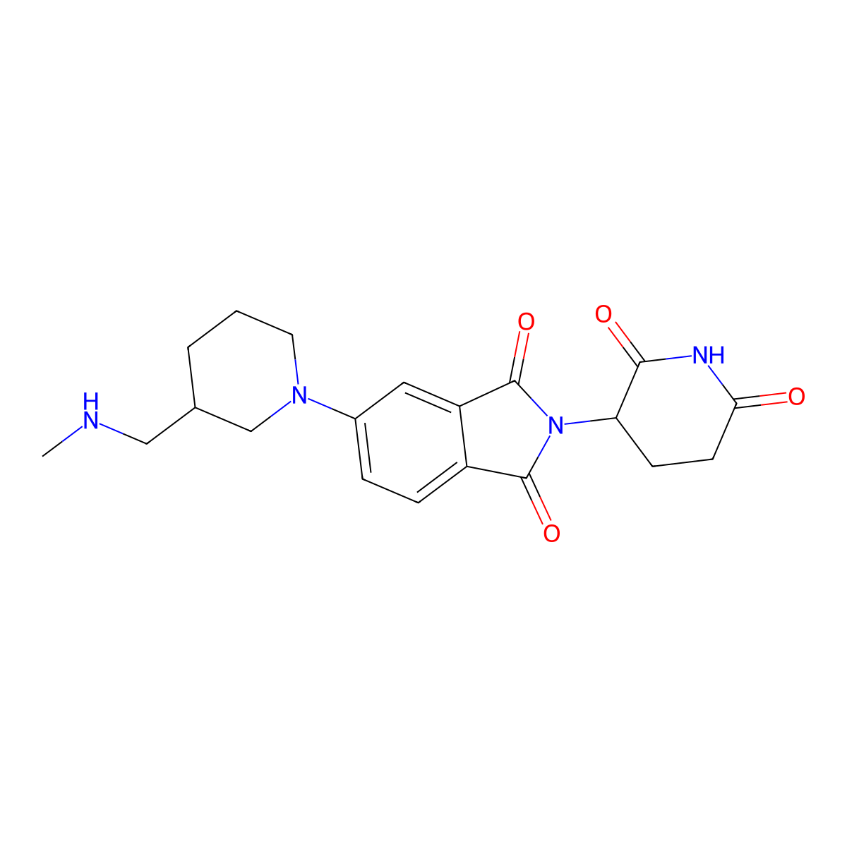 2-(2,6-dioxopiperidin-3-yl)-5-{3-[(methylamino)methyl]piperidin-1-yl}-2,3-dihydro-1H-isoindole-1,3-dione molecular structure, CAS 2703764-39-8