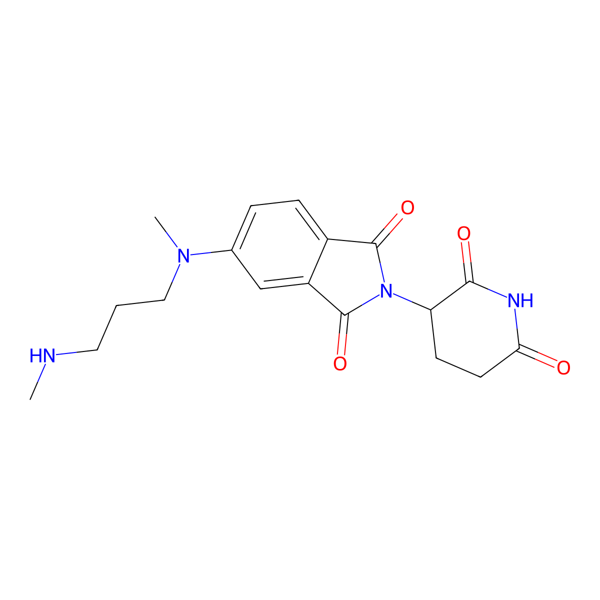 2-(2,6-Dioxo-3-piperidyl)-5-[methyl-[3-(methylamino)propyl]amino]isoindoline-1,3-dione molecular structure, CAS 2703764-97-8