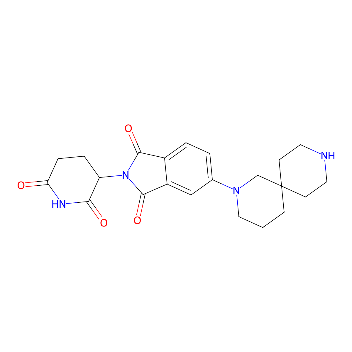 5-{2,9-diazaspiro[5.5]undecan-2-yl}-2-(2,6-dioxopiperidin-3-yl)-2,3-dihydro-1H-isoindole-1,3-dione molecular structure, CAS 2703765-87-9