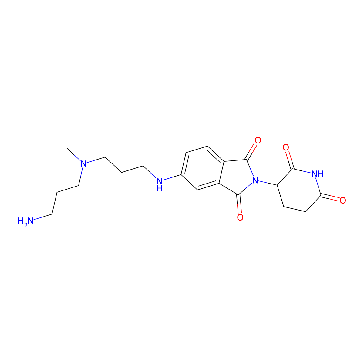 5-[3-[3-Aminopropyl(methyl)amino]propylamino]-2-(2,6-dioxo-3-piperidyl)isoindoline-1,3-dione molecular structure, CAS 2703767-76-2