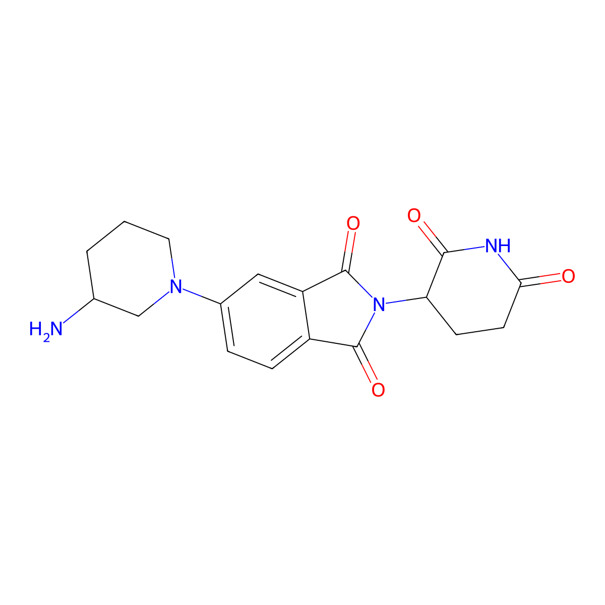 5-(3-aminopiperidin-1-yl)-2-(2,6-dioxopiperidin-3-yl)-2,3-dihydro-1H-isoindole-1,3-dione molecular structure, CAS 2703769-25-7