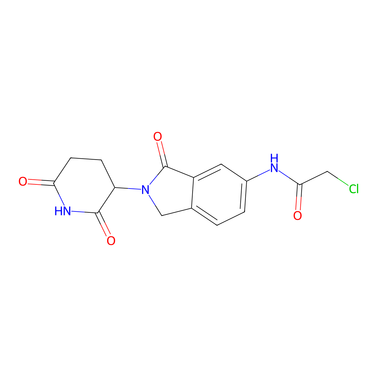 2-chloro-N-[2-(2,6-dioxopiperidin-3-yl)-3-oxo-2,3-dihydro-1H-isoindol-5-yl]acetamide molecular structure, CAS 2703769-35-9