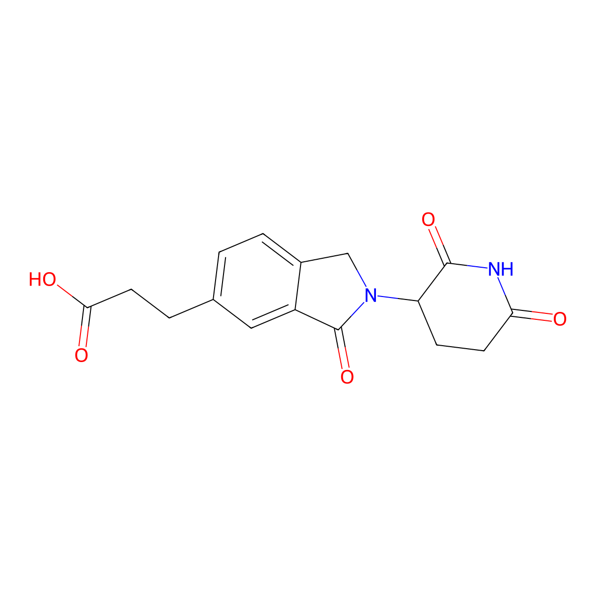 3-(2-(2,6-Dioxopiperidin-3-yl)-3-oxoisoindolin-5-yl)propanoic acid molecular structure, CAS 2703770-71-0