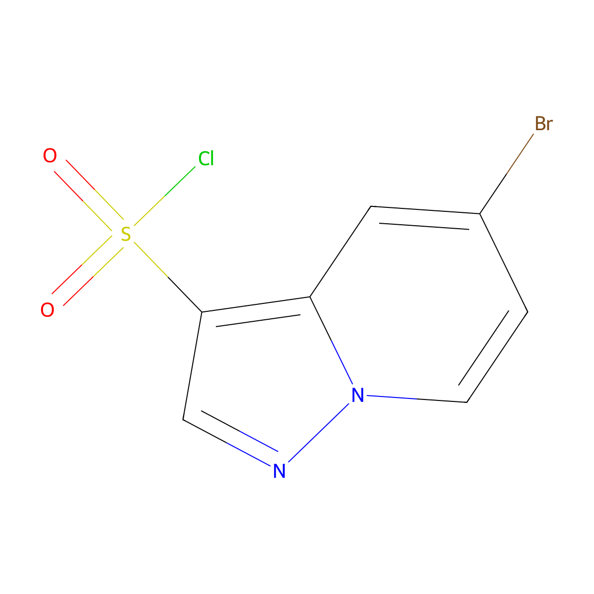 5-Bromopyrazolo[1,5-a]pyridine-3-sulfonyl chloride molecular structure, CAS 2703770-81-2