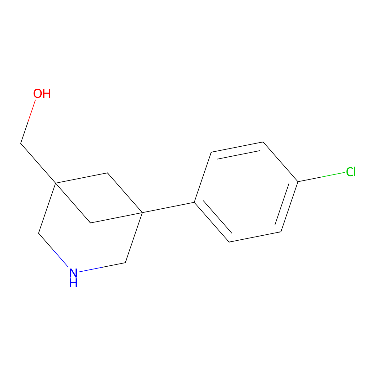 [5-(4-Chlorophenyl)-3-azabicyclo[3.1.1]heptan-1-yl]methanol molecular structure, CAS 2703770-97-0