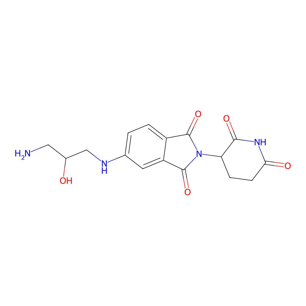 5-[(3-Amino-2-hydroxy-propyl)amino]-2-(2,6-dioxo-3-piperidyl)isoindoline-1,3-dione molecular structure, CAS 2703771-08-6