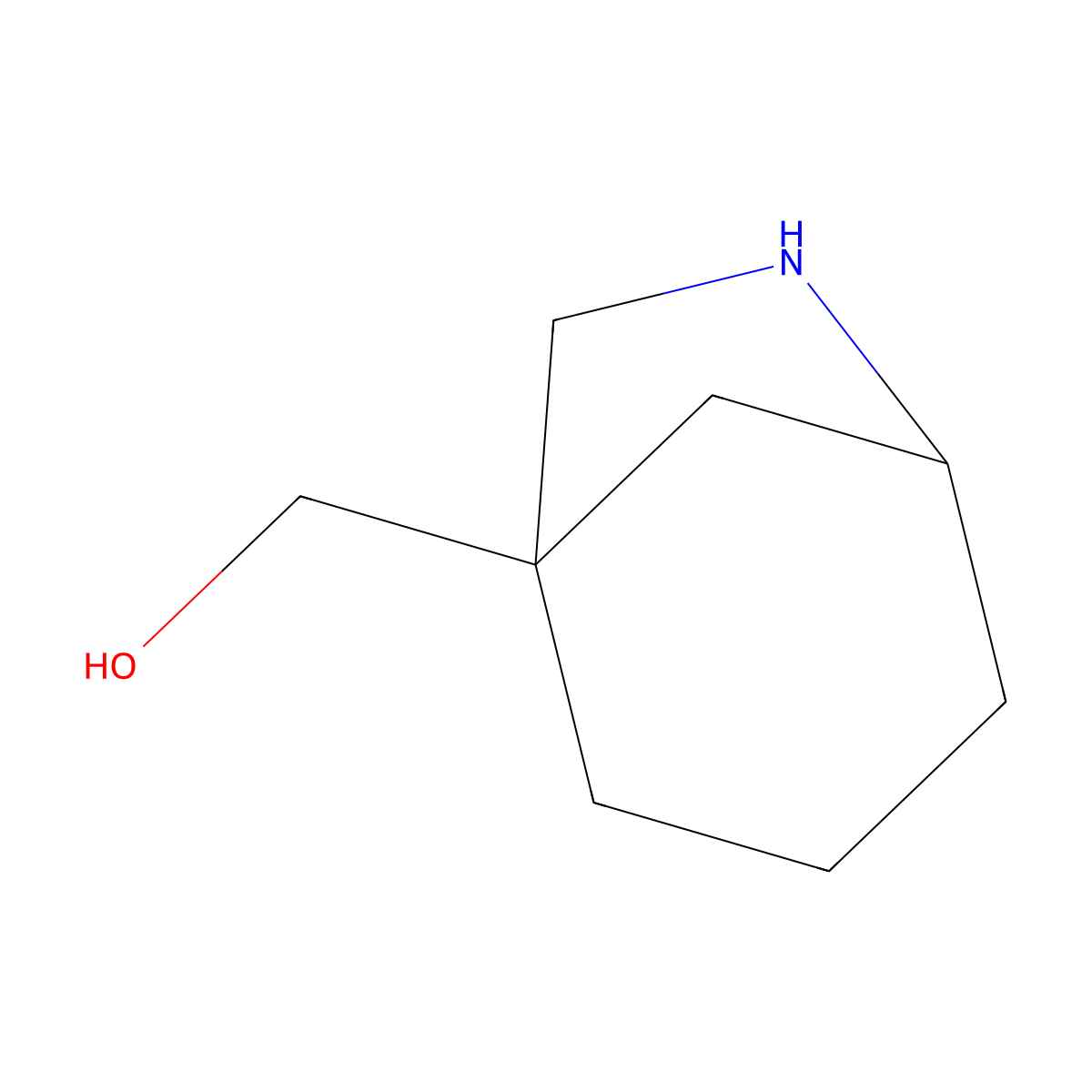{6-Azabicyclo[3.2.1]octan-1-yl}methanol molecular structure, CAS 2703771-16-6