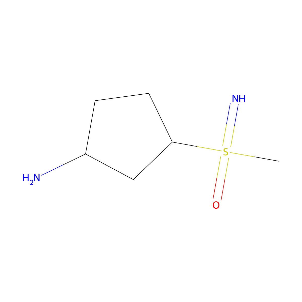 (3-Aminocyclopentyl)(imino)methyl-lambda6-sulfanone molecular structure, CAS 2703772-02-3