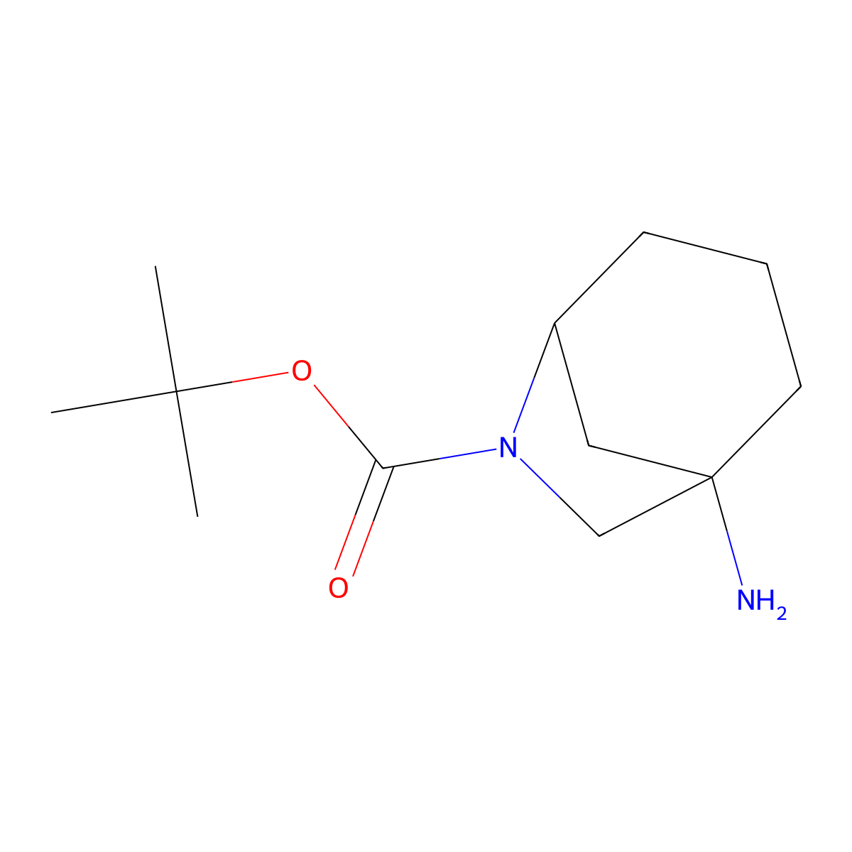 Tert-butyl 1-amino-6-azabicyclo[3.2.1]octane-6-carboxylate molecular structure, CAS 2703772-05-6