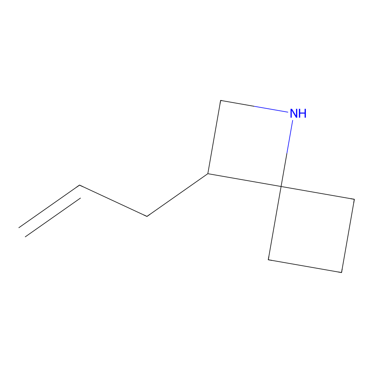 3-(Prop-2-en-1-yl)-1-azaspiro(3.3)heptane molecular structure, CAS 2703772-12-5