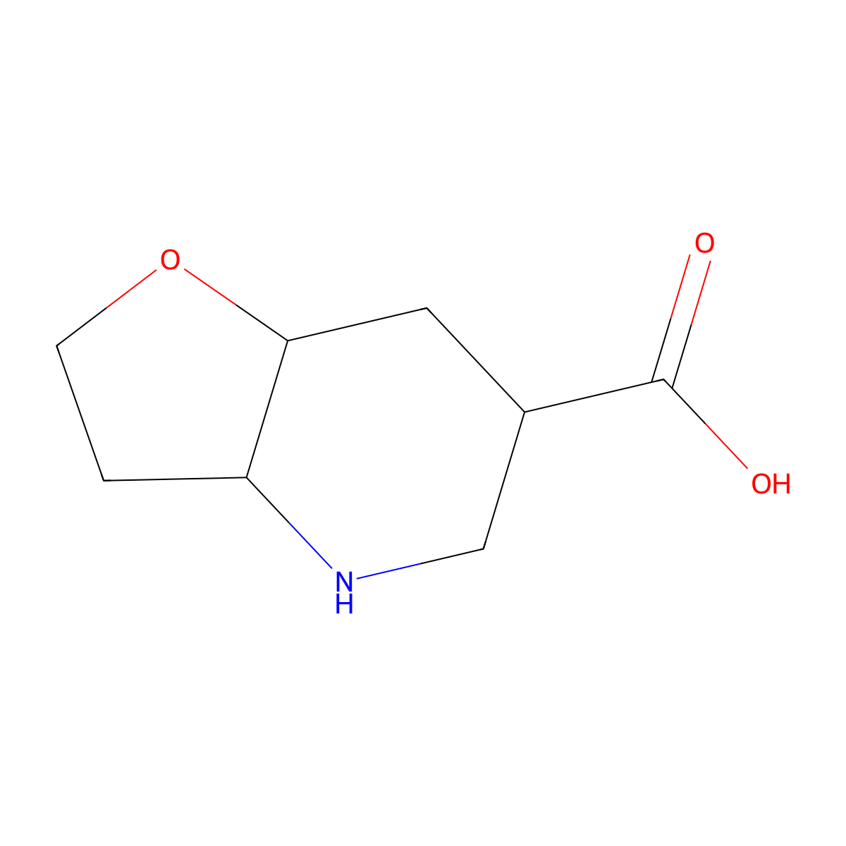 Octahydrofuro[3,2-b]pyridine-6-carboxylic acid molecular structure, CAS 2703772-37-4