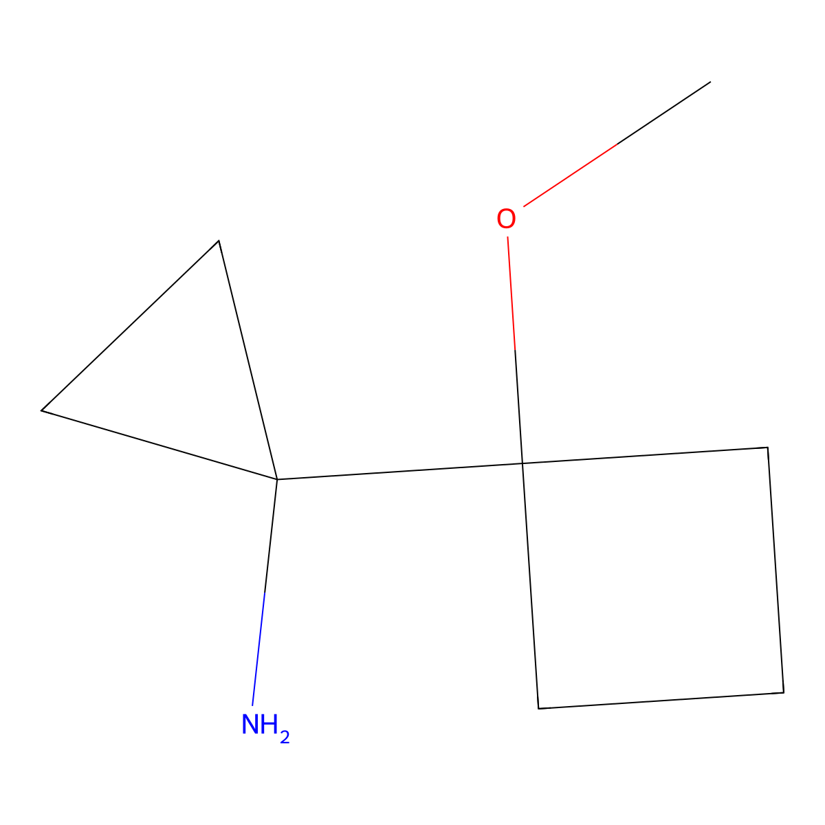 1-(1-Methoxycyclobutyl)cyclopropan-1-amine molecular structure, CAS 2703772-53-4