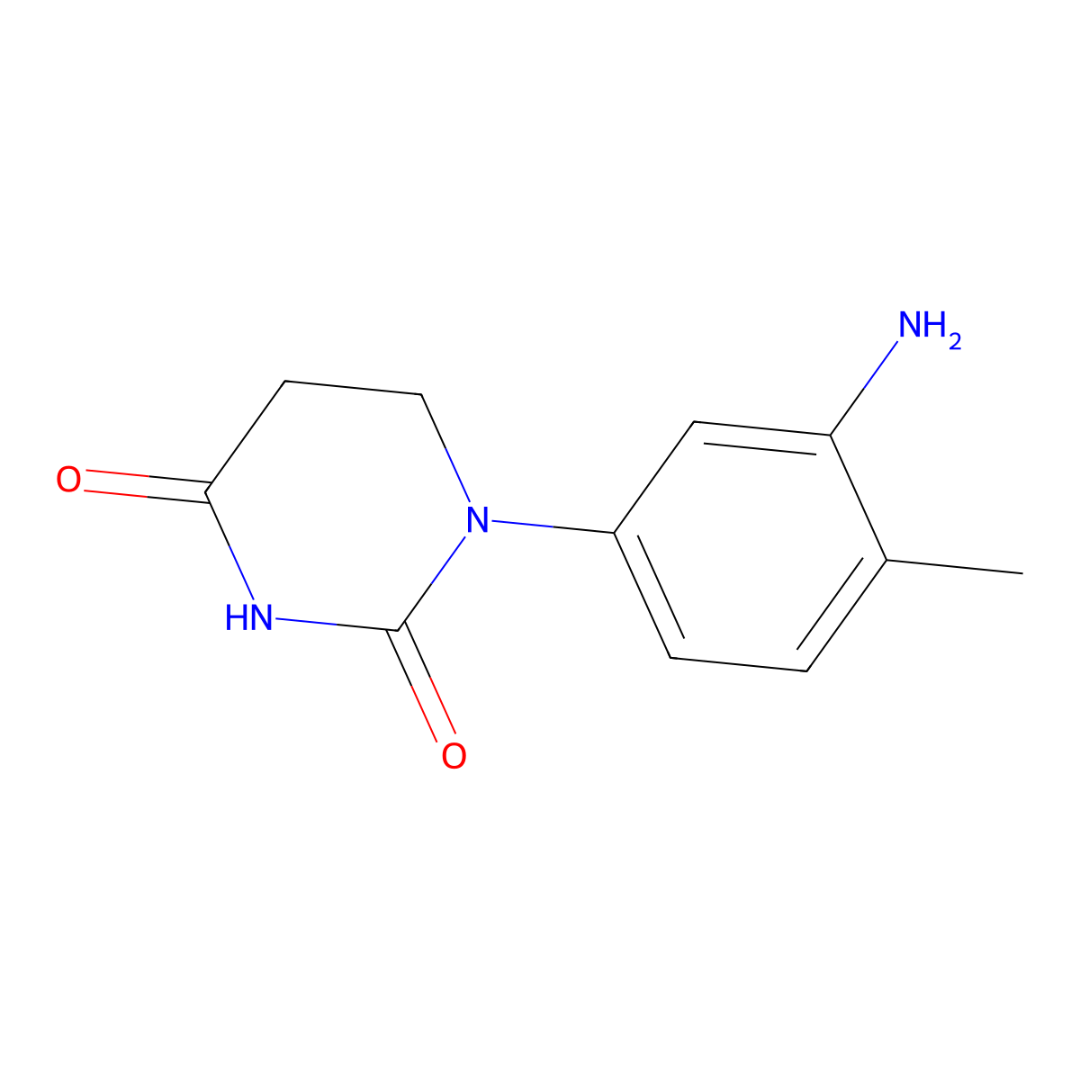 1-(3-Amino-4-methyl-phenyl)hexahydropyrimidine-2,4-dione molecular structure, CAS 2703772-68-1