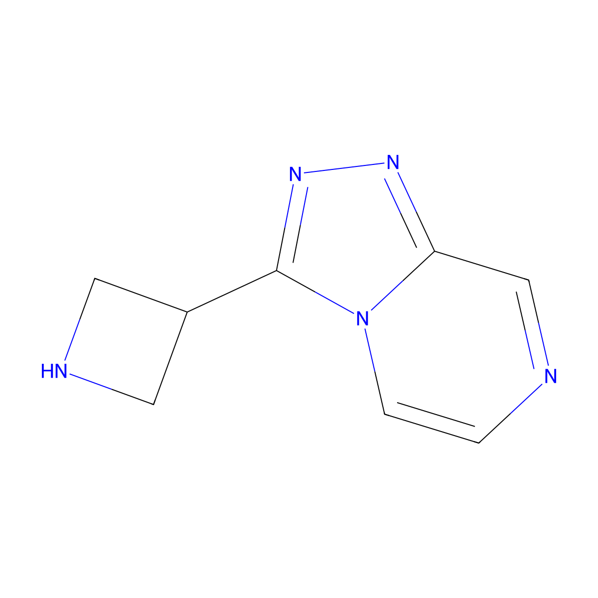 3-{[1,2,4]Triazolo[4,3-a]pyrazin-3-yl}azetidine molecular structure, CAS 2703772-96-5