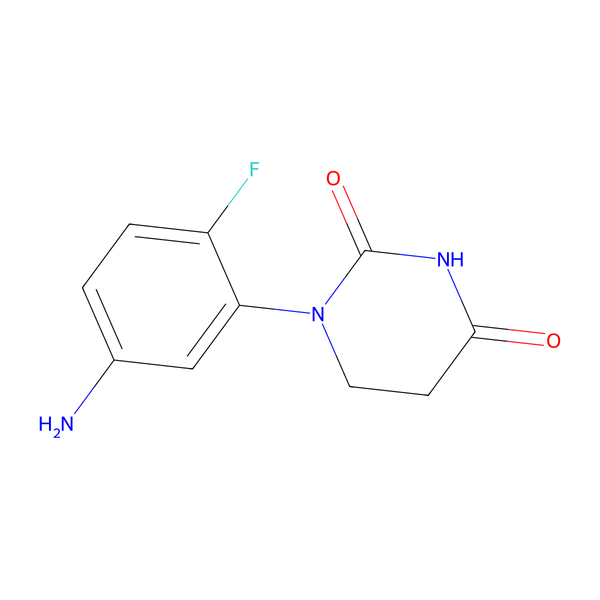 1-(5-Amino-2-fluorophenyl)-1,3-diazinane-2,4-dione molecular structure, CAS 2703772-97-6
