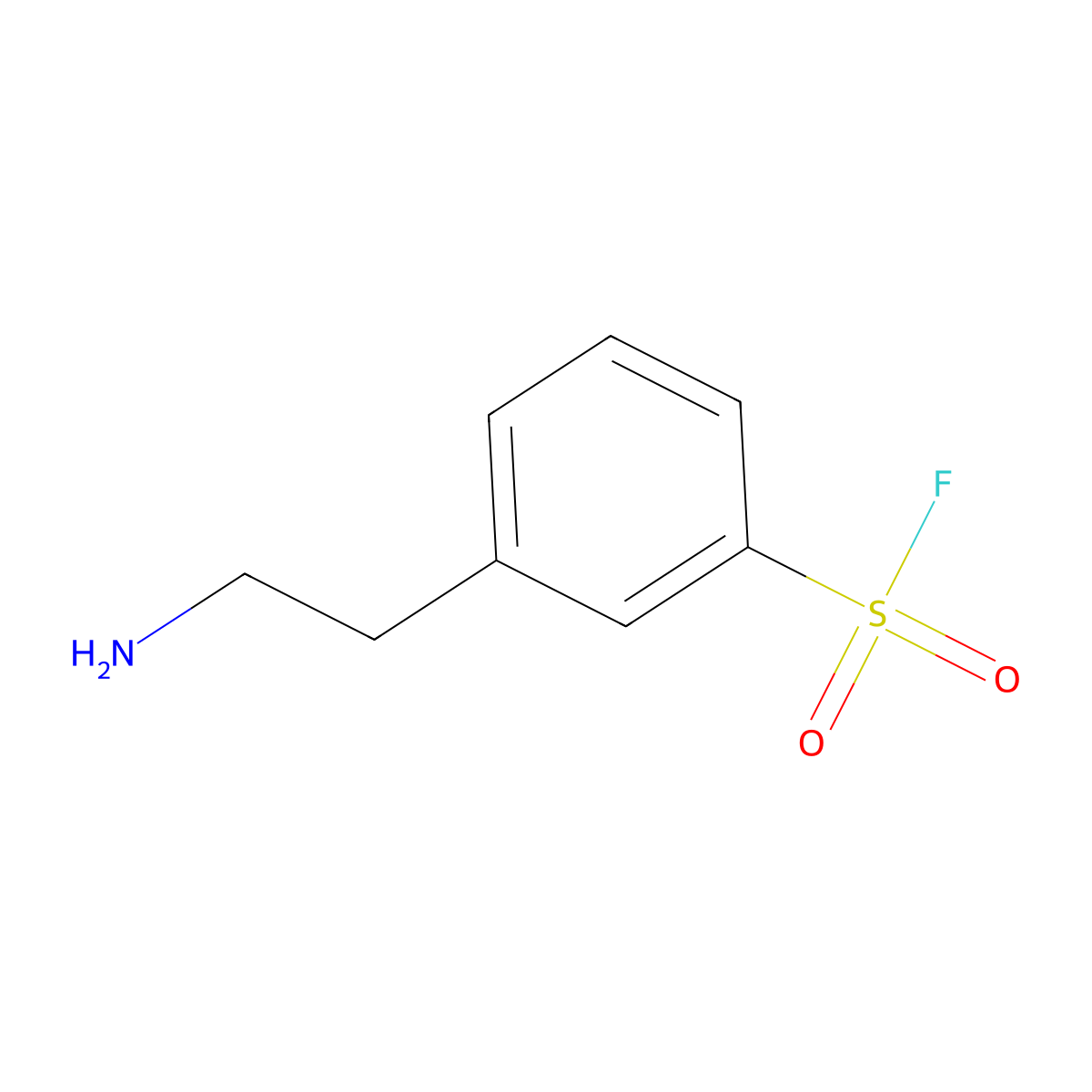 3-(2-Aminoethyl)benzene-1-sulfonyl fluoride molecular structure, CAS 2703773-06-0