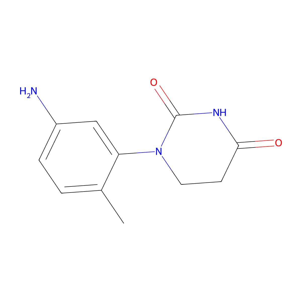 1-(5-Amino-2-methyl-phenyl)hexahydropyrimidine-2,4-dione molecular structure, CAS 2703773-40-2