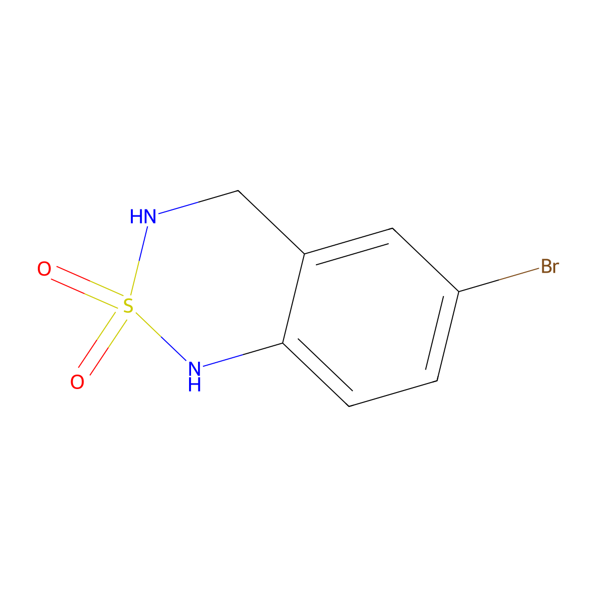 6-bromo-3,4-dihydro-1H-2lambda6,1,3-benzothiadiazine-2,2-dione molecular structure, CAS 2703773-65-1