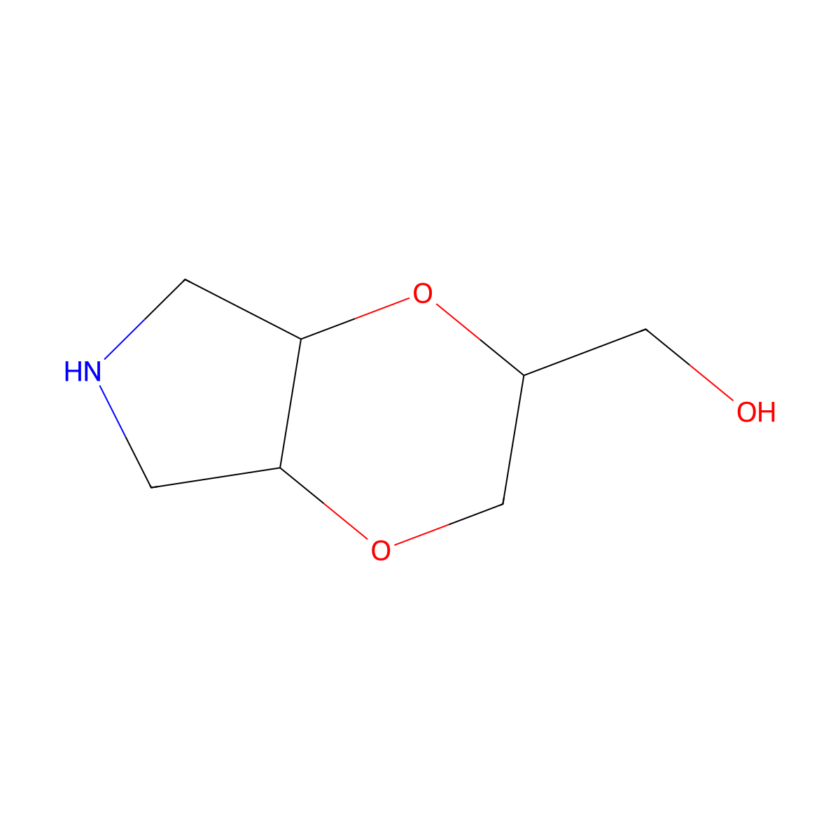 {hexahydro-2H-[1,4]dioxino[2,3-c]pyrrol-2-yl}methanol molecular structure, CAS 2703773-84-4