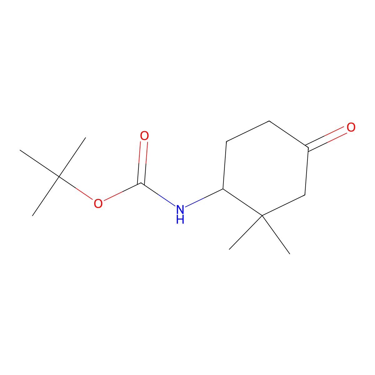 tert-butyl N-(2,2-dimethyl-4-oxocyclohexyl)carbamate molecular structure, CAS 2703774-13-2