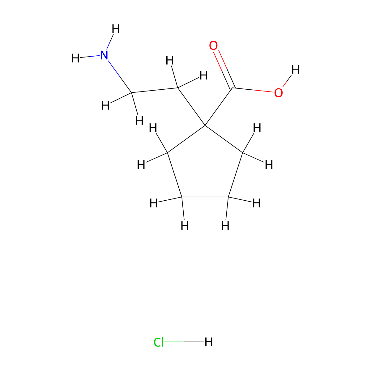 1-(2-Aminoethyl)cyclopentane-1-carboxylic acid hydrochloride molecular structure, CAS 2703774-16-5