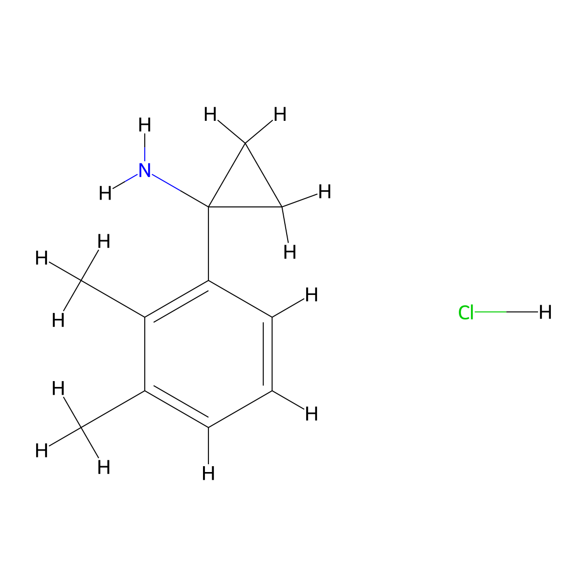 1-(2,3-Dimethylphenyl)cyclopropan-1-amine hydrochloride molecular structure, CAS 2703774-22-3