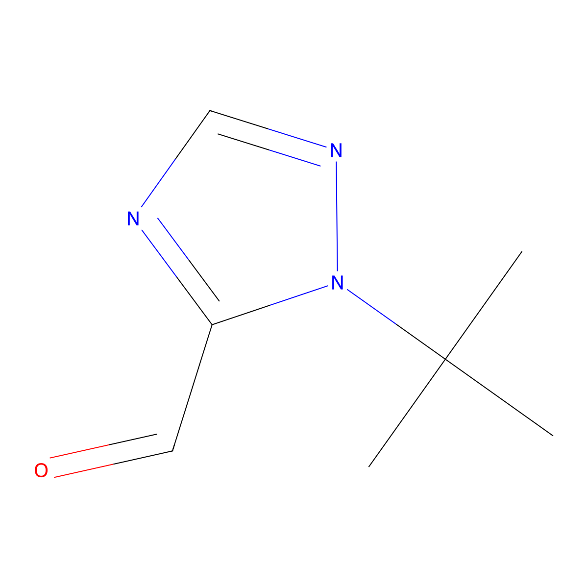 1-tert-butyl-1H-1,2,4-triazole-5-carbaldehyde molecular structure, CAS 2703774-32-5