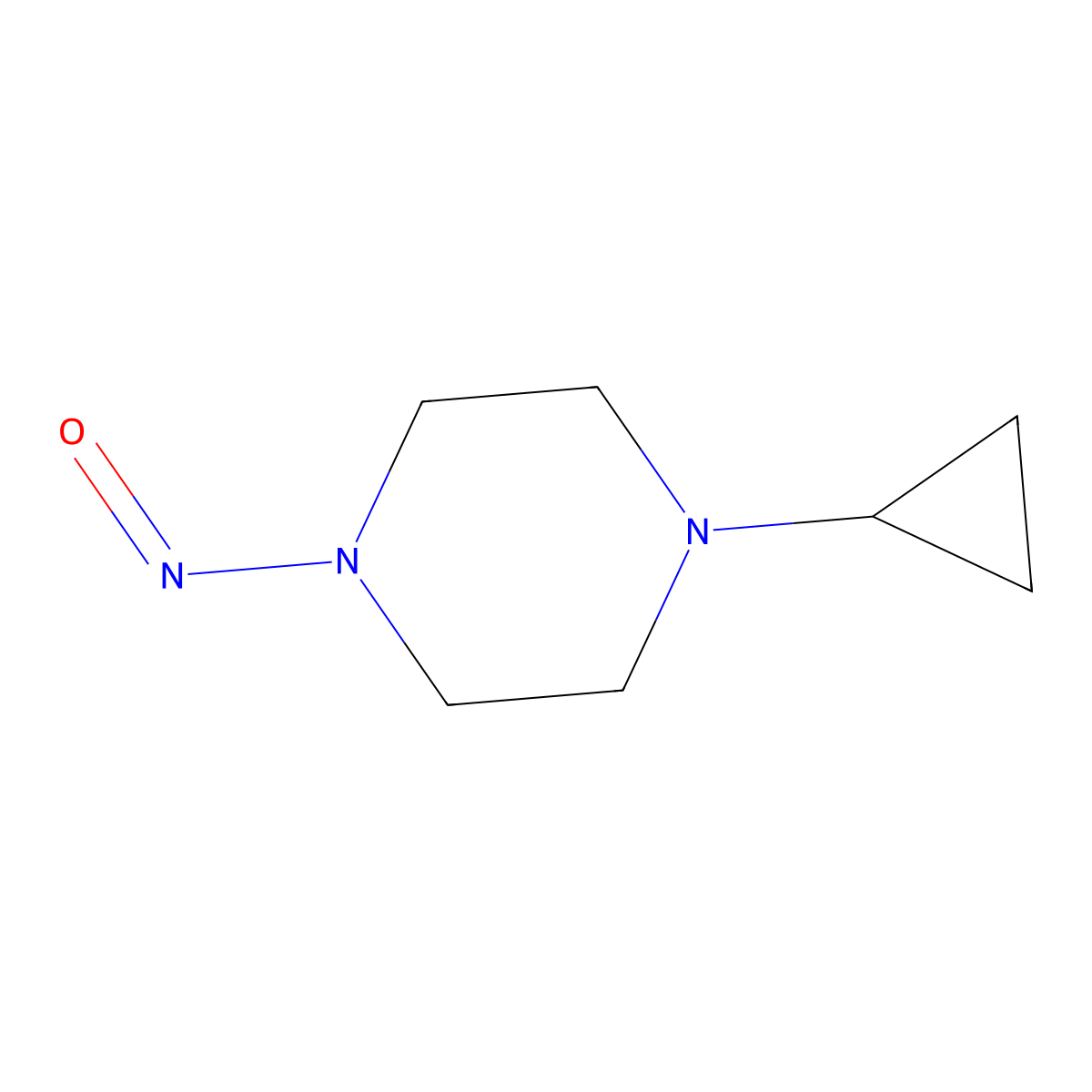 1-Cyclopropyl-4-nitrosopiperazine molecular structure, CAS 2703774-33-6