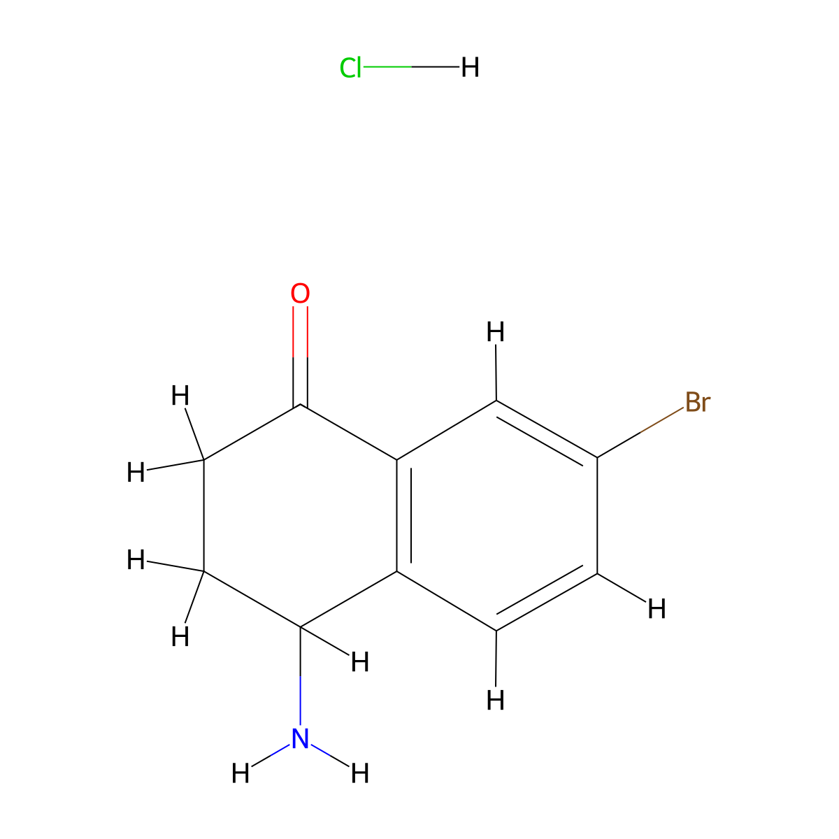 4-Amino-7-bromo-1,2,3,4-tetrahydronaphthalen-1-one hydrochloride molecular structure, CAS 2703774-36-9
