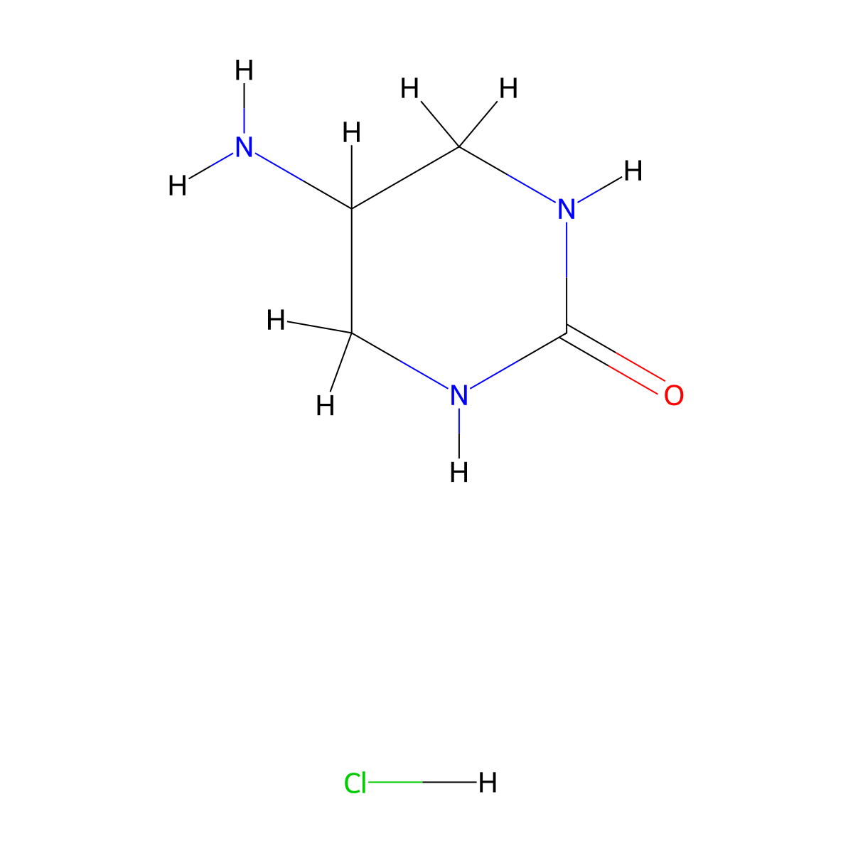 5-Amino-1,3-diazinan-2-one hydrochloride molecular structure, CAS 2703774-39-2