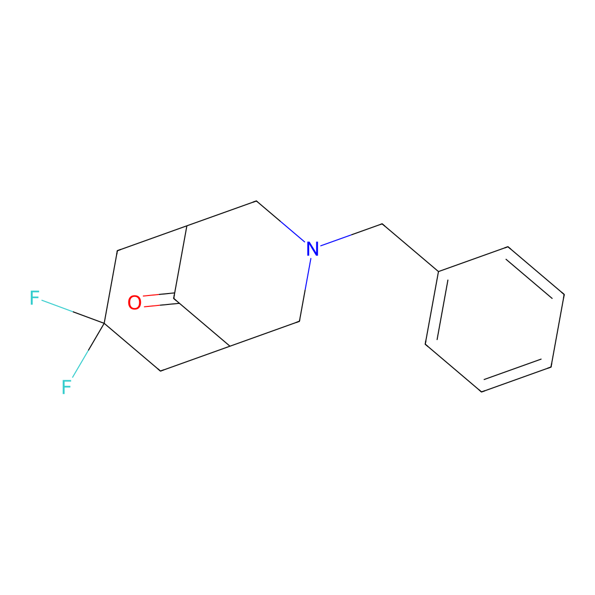 3-Benzyl-7,7-difluoro-3-azabicyclo[3.3.1]nonan-9-one molecular structure, CAS 2703774-42-7