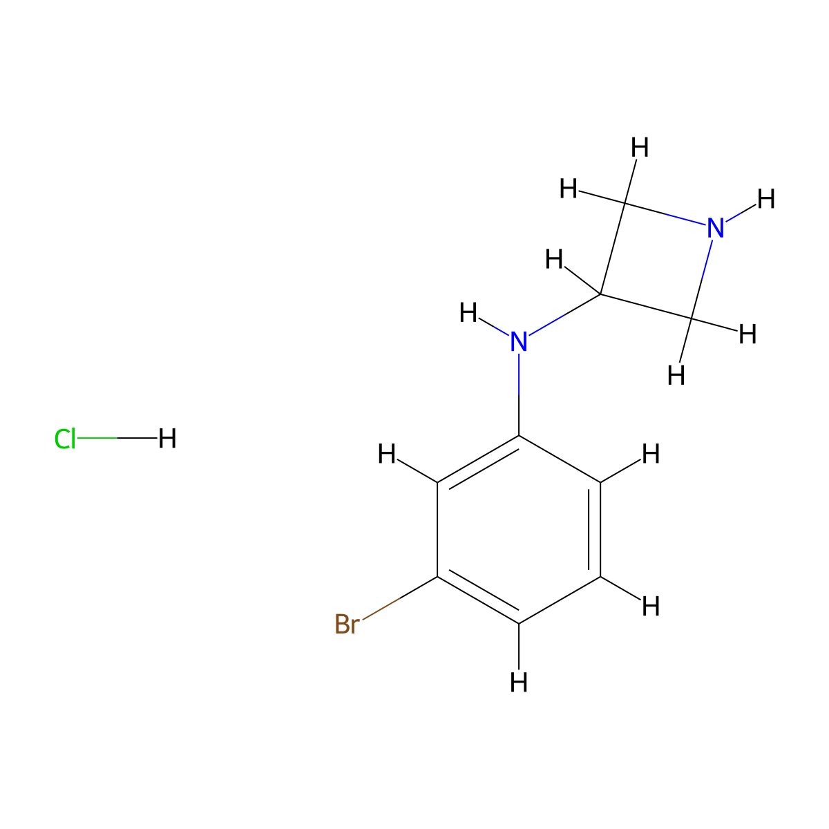 N-(3-bromophenyl)azetidin-3-amine hydrochloride molecular structure, CAS 2703774-45-0