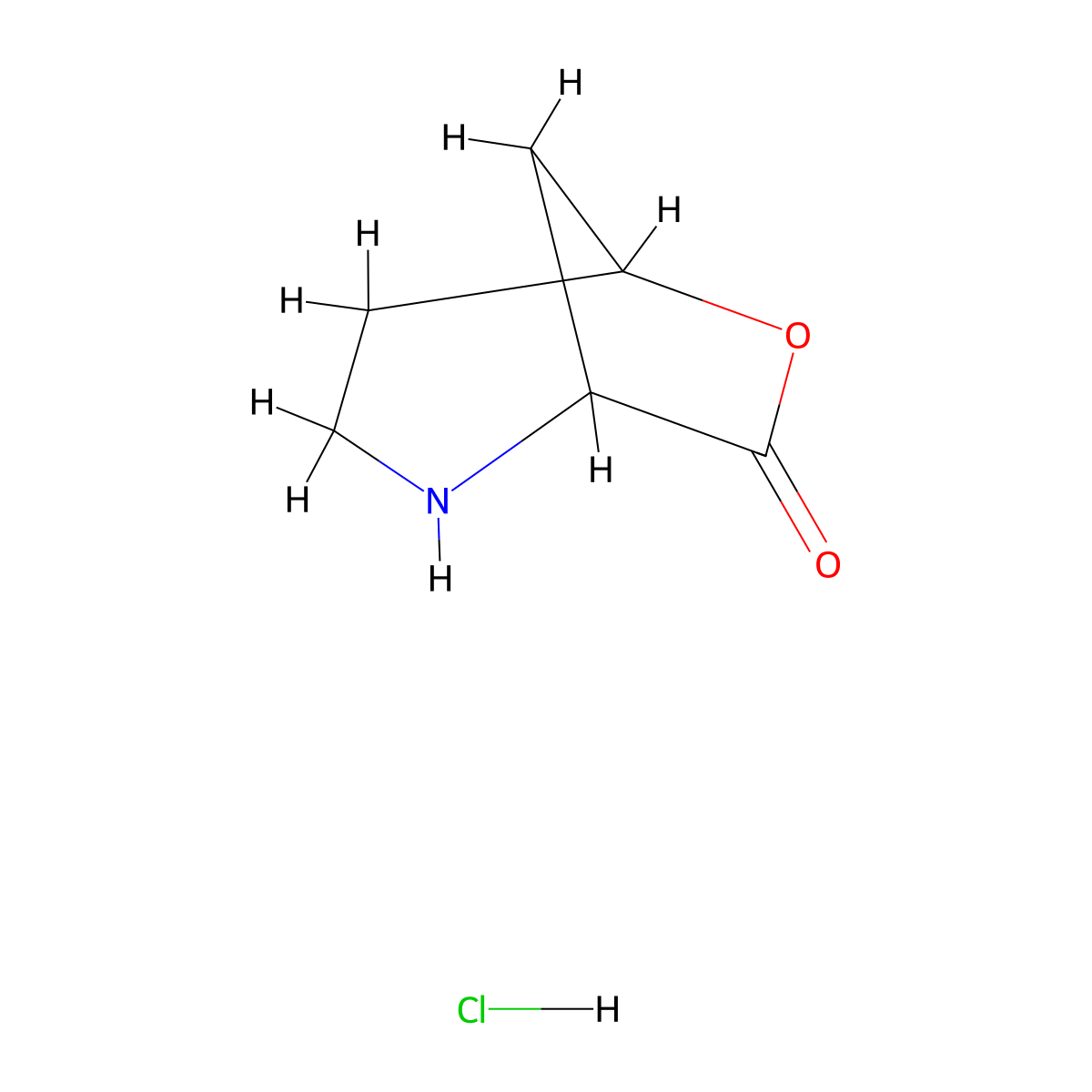 6-Oxa-2-azabicyclo[3.2.1]octan-7-one hydrochloride molecular structure, CAS 2703774-50-7
