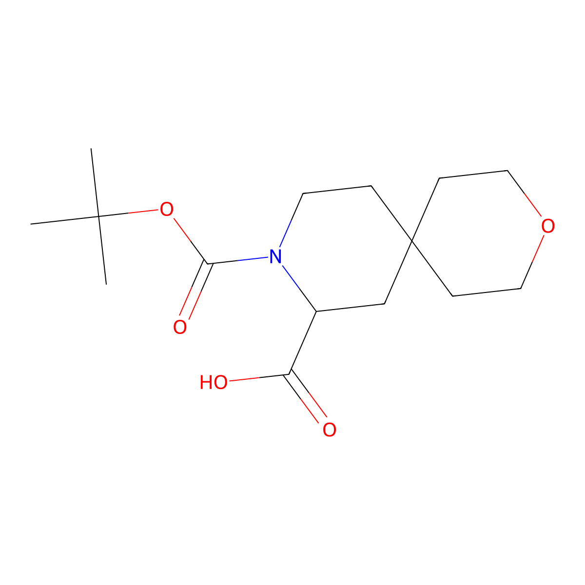 9-[(Tert-butoxy)carbonyl]-3-oxa-9-azaspiro[5.5]undecane-8-carboxylic acid molecular structure, CAS 2703774-52-9