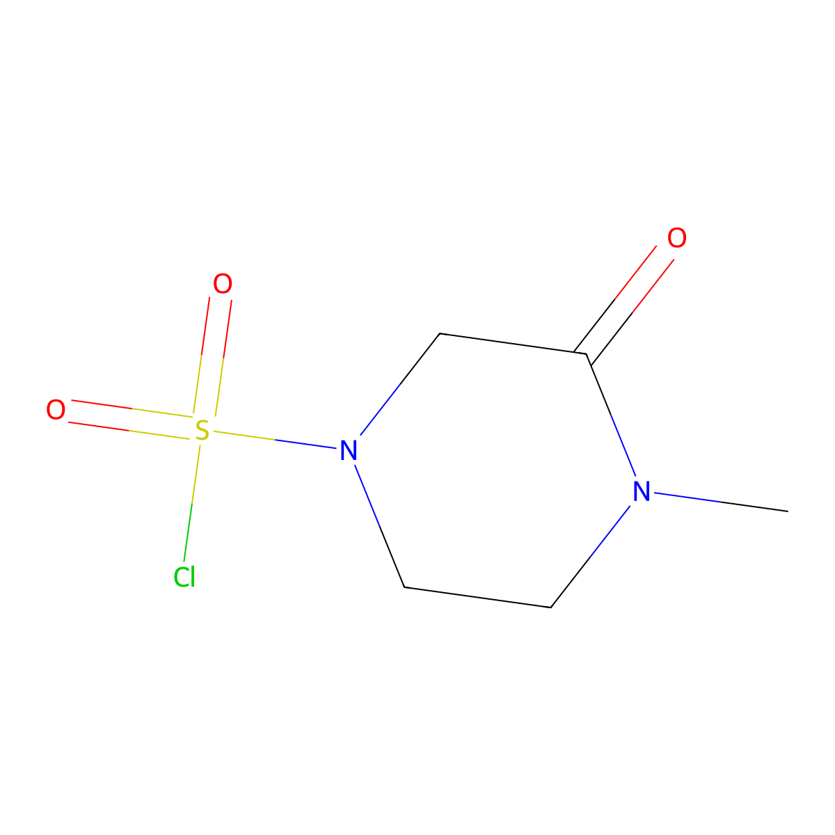 4-Methyl-3-oxopiperazine-1-sulfonyl chloride molecular structure, CAS 2703774-69-8