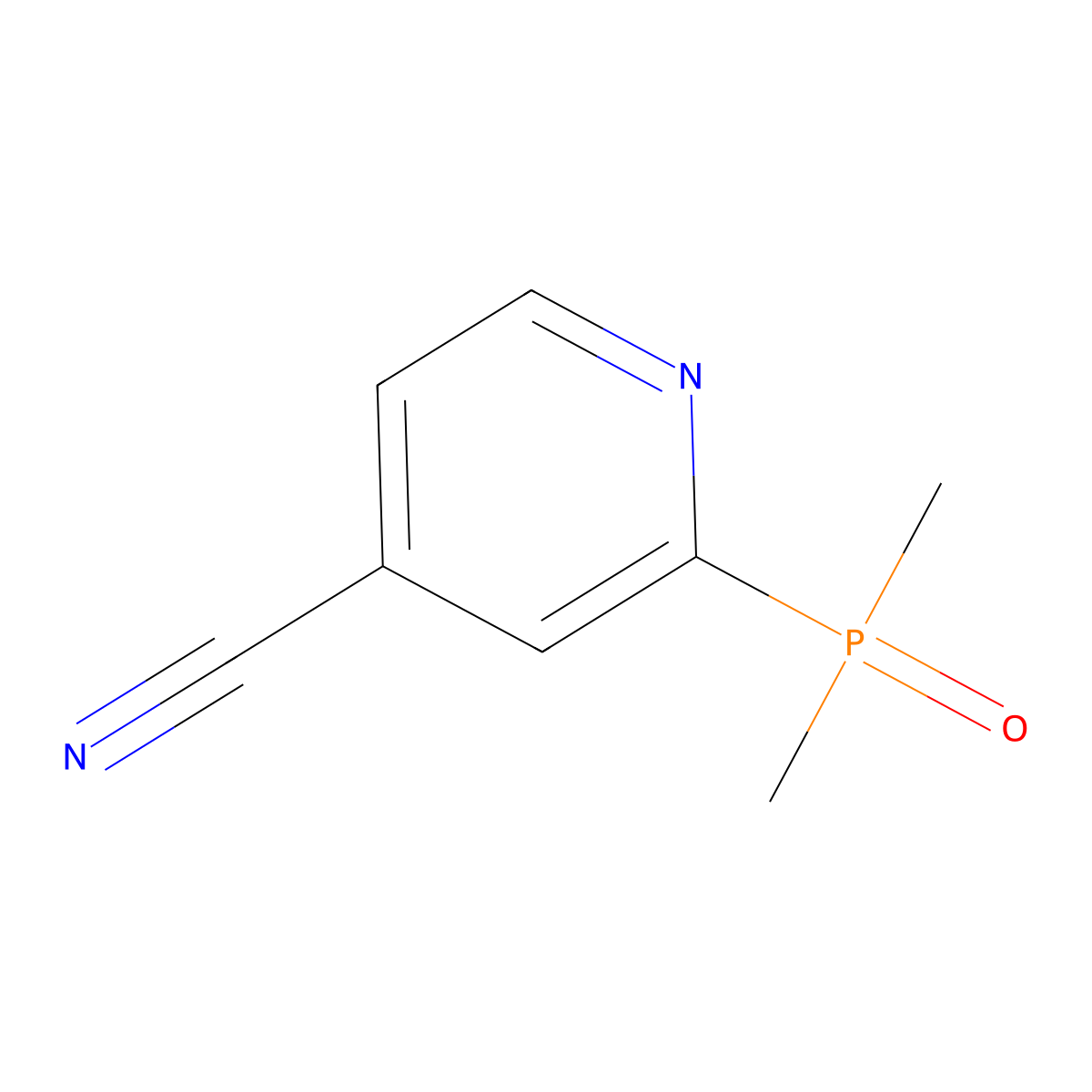 2-(Dimethylphosphoryl)pyridine-4-carbonitrile molecular structure, CAS 2703774-75-6