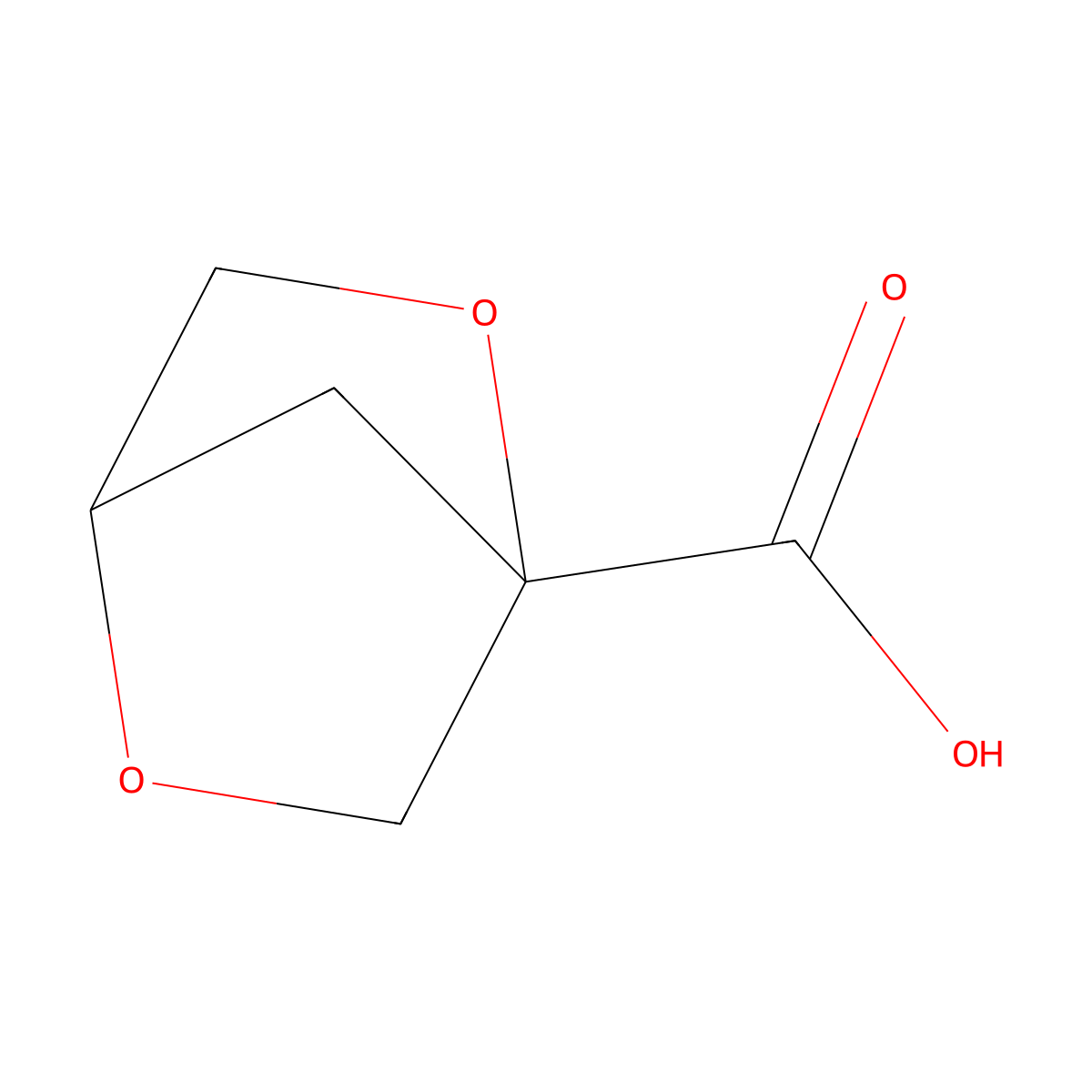 2,5-Dioxabicyclo[2.2.1]heptane-1-carboxylic acid molecular structure, CAS 2703774-94-9