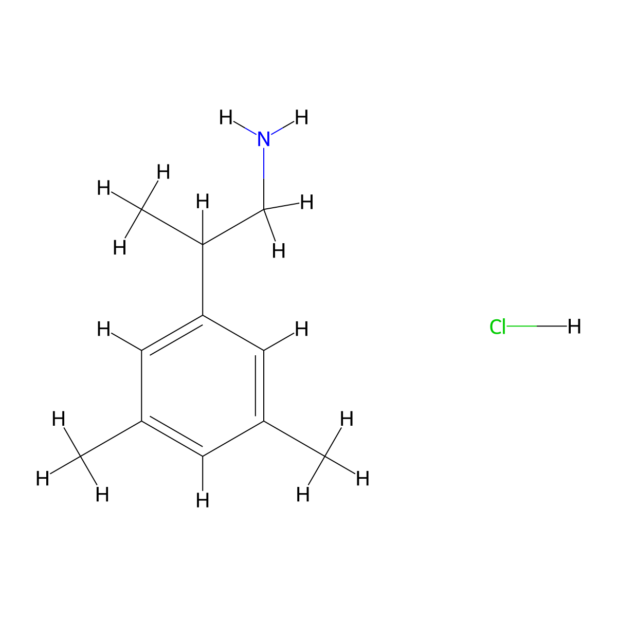 2-(3,5-Dimethylphenyl)propan-1-amine hydrochloride molecular structure, CAS 2703774-98-3