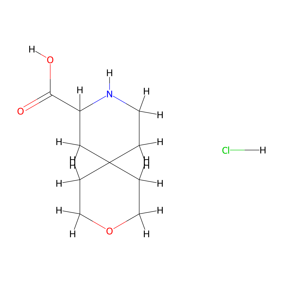3-Oxa-9-azaspiro[5.5]undecane-8-carboxylic acid hydrochloride molecular structure, CAS 2703775-02-2