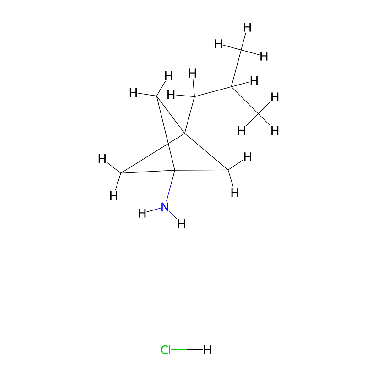 3-(2-Methylpropyl)bicyclo(1.1.1)pentan-1-amine hydrochloride molecular structure, CAS 2703775-04-4