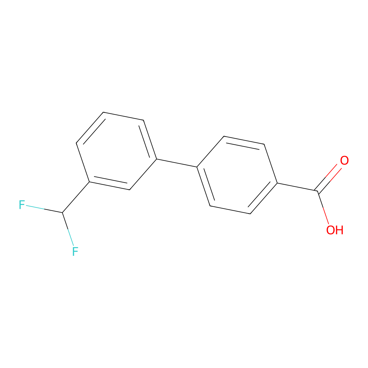 4-[3-(Difluoromethyl)phenyl]benzoic acid molecular structure, CAS 2703775-12-4