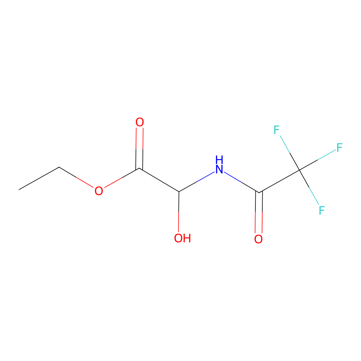 Ethyl 2-hydroxy-2-(2,2,2-trifluoroacetamido)acetate molecular structure, CAS 2703775-13-5