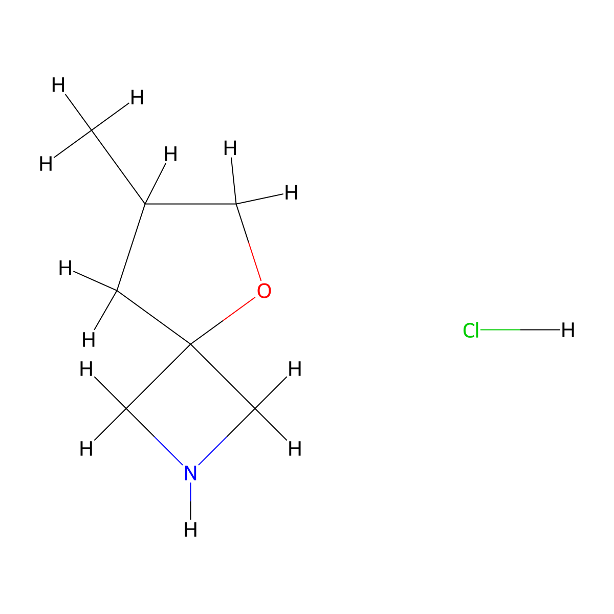7-Methyl-5-oxa-2-azaspiro[3.4]octane hydrochloride molecular structure, CAS 2703778-58-7