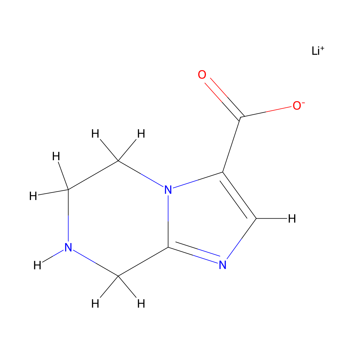 lithium(1+) 5H,6H,7H,8H-imidazo[1,2-a]pyrazine-3-carboxylate molecular structure, CAS 2703778-64-5