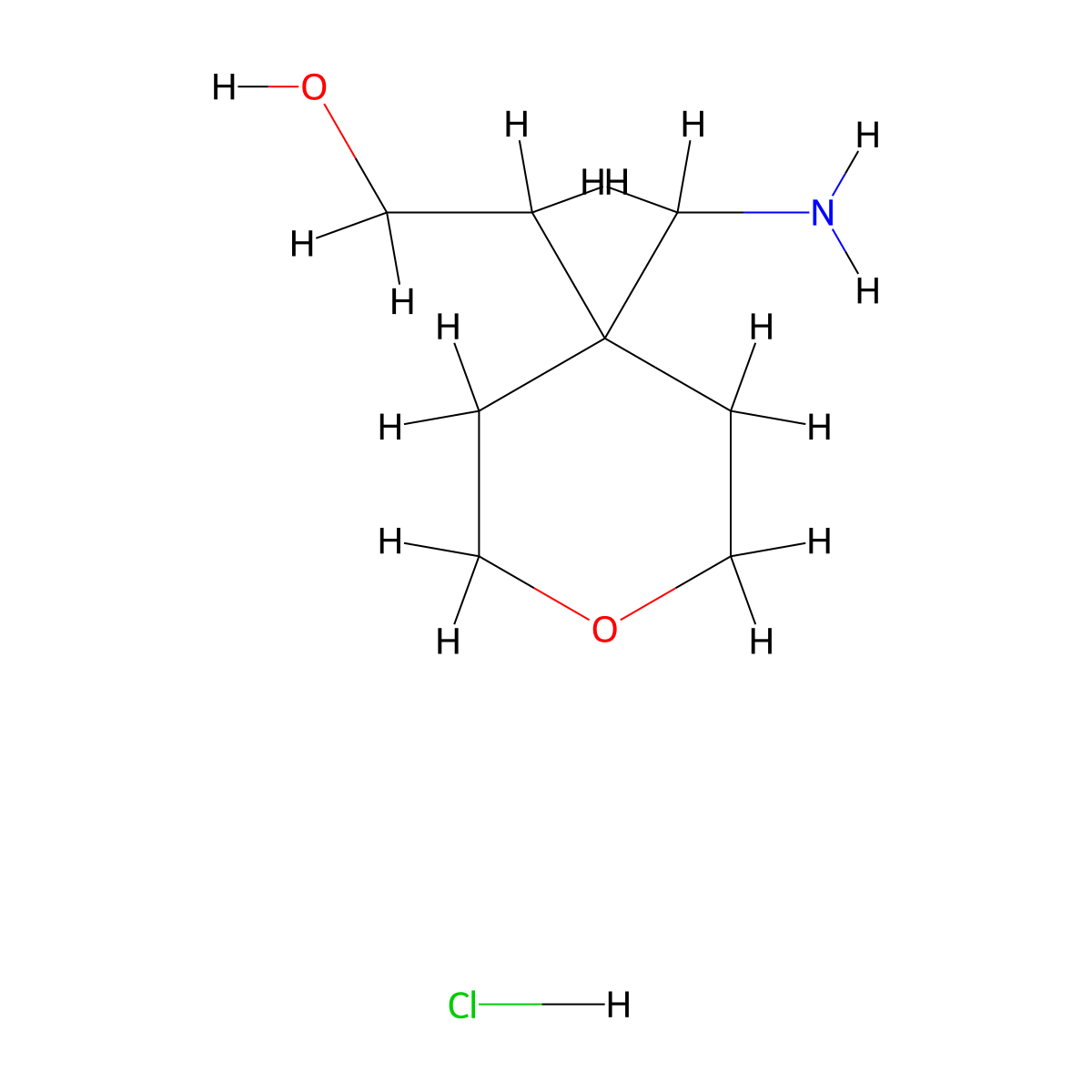 2-[4-(Aminomethyl)oxan-4-yl]ethan-1-ol hydrochloride molecular structure, CAS 2703778-90-7