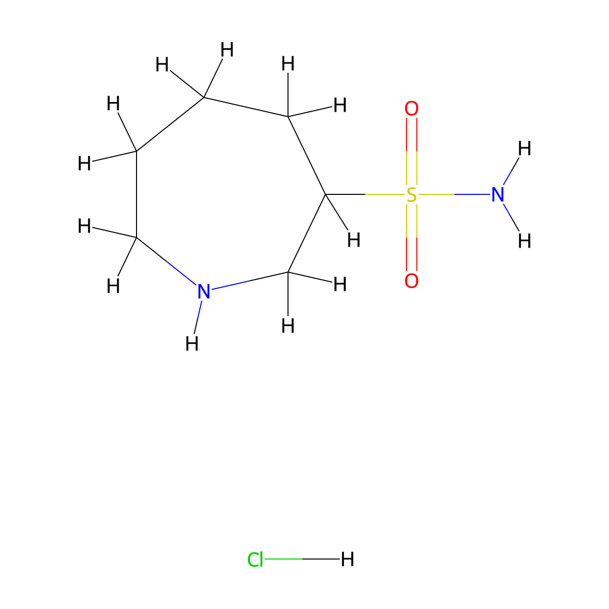 Azepane-3-sulfonamide hydrochloride molecular structure, CAS 2703779-00-2